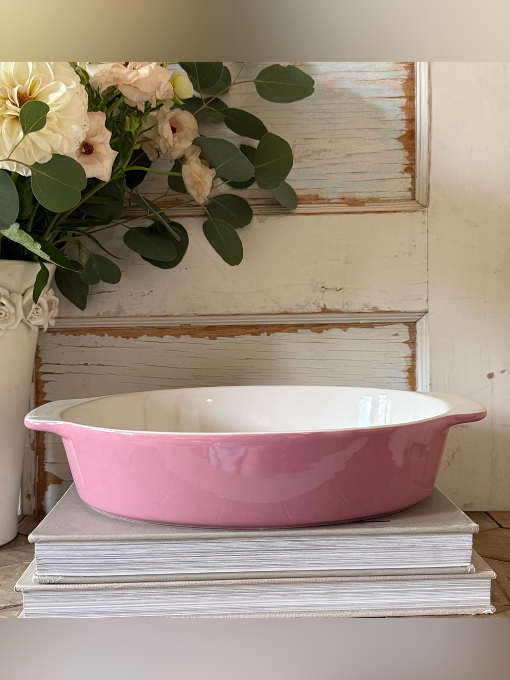 Threshold Stoneware Oval Bakeware Dish, 2 Quart, Rose Pink